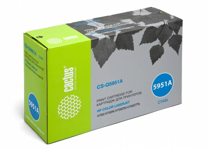 Cactus CS-Q5951A Q5951A голубой (10000стр.) для HP LJ 4700