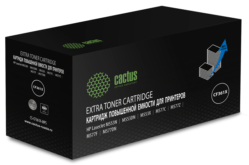 Cactus CS-CF361X-MPS CF361XX голубой (18000стр.) для HP CLJ M552dn/M553dn/M553N/M553x