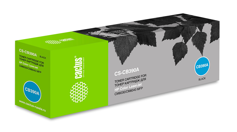 Cactus CS-CE390A CE390A черный (10000стр.) для HP LJ M4555/M601/M602/M603