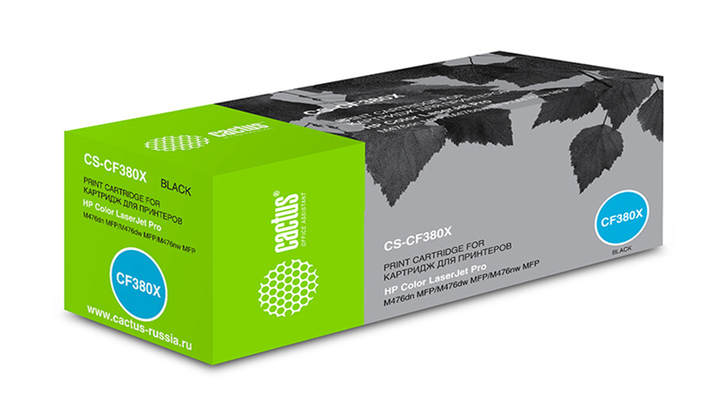 Cactus CS-CF380X CF380X черный (4400стр.) для HP LJ Pro M476dn/M476nw/M476dw