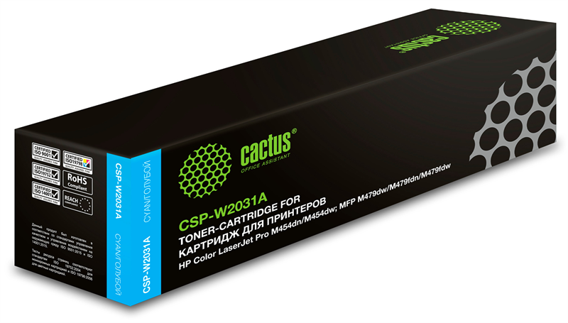 Cactus CSP-W2031A 415A голубой (2100стр.) для HP LJ M454/MFP M479