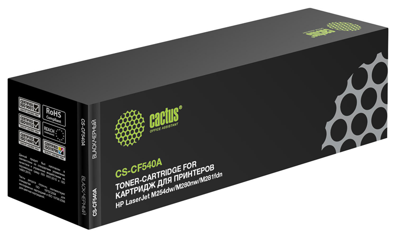 Cactus CS-CF540A CF540A черный (1400стр.) для HP LJ M254dw/M280nw/M281fdn