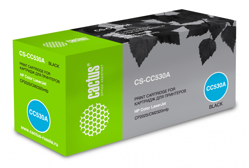Cactus CS-CC530A CC530A черный (3500стр.) для HP Color LaserJet CP2025/CM2320