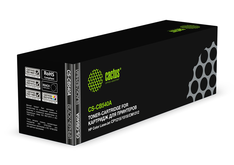 Cactus CS-CB540A CB540A черный (2200стр.) для HP CLJ CP1215/1515/CM1312