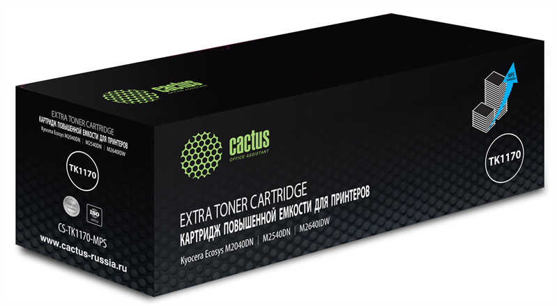Cactus CS-TK1170-MPS TK-1170 черный (12000стр.) для Kyocera Ecosys M2040dn/ M2540dn/M2640idw