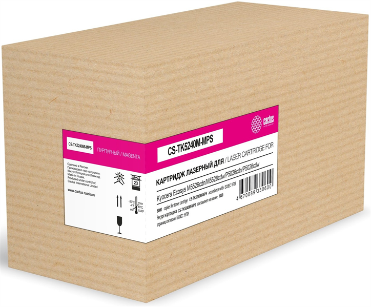 Cactus CS-TK5240M-MPS TK-5240M пурпурный (6000стр.) для Kyocera Ecosys M5526cdn/M5526cdw/P5026cdn/P5026cdw