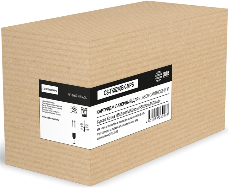 Cactus CS-TK5240BK-MPS TK-5240BK черный (8000стр.) для Kyocera Ecosys M5526cdn/M5526cdw/P5026cdn/P5026cdw