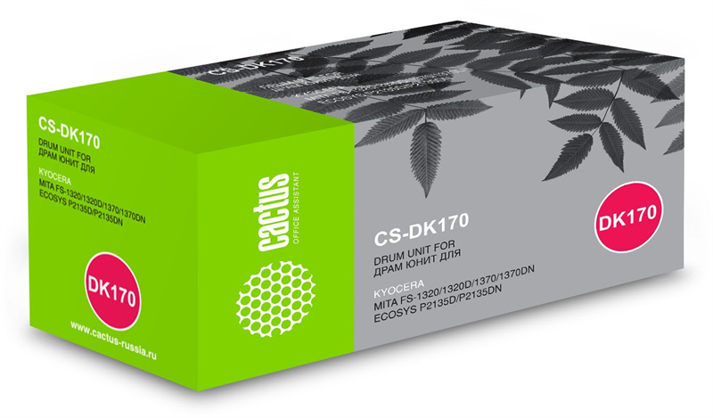 Cactus CS-DK170 DK-170 черный ч/б:100000стр. для Ecosys M2035/ M2035dn/M2535 Kyocera