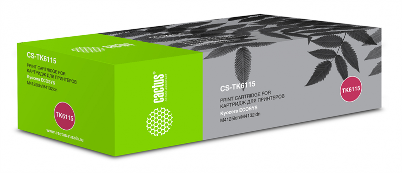 Cactus CS-TK6115 TK-6115 черный (15000стр.) для Kyocera Ecosys M4125idn/M4132idn
