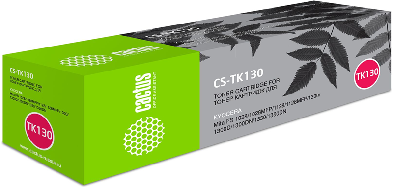 Cactus CS-TK130 TK-130 черный (7200стр.) для Kyocera Mita FS-1028MFP/1128MFP/1300D/1300DN/1350DN
