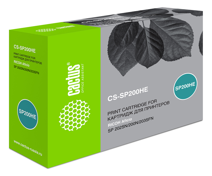 Cactus CS-SP200HE 407262 черный (2600стр.) для Ricoh SP 202SN/200N/203SFN