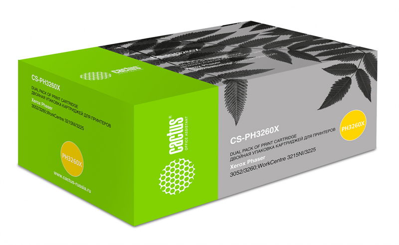 Cactus CS-PH3260X 106R02782 черный набор двойная упак. (6000стр.) для Xerox Ph 3052/3052NI/3260