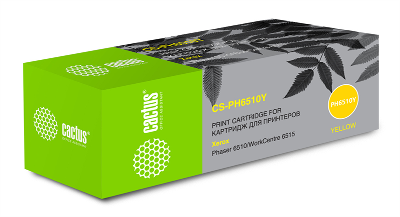 Cactus CS-PH6510Y 106R03487 желтый (2400стр.) для Xerox Phaser 6510DN/WC 6515DN