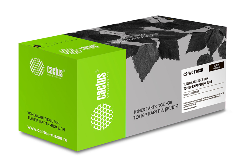 Cactus 013R00589 CS-WC118XR черный ч/б:60000стр. для WC C118/123/128 Xerox