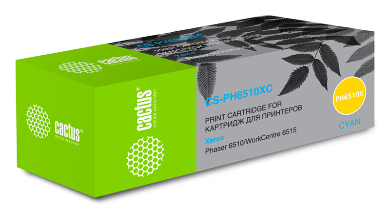 Cactus CS-PH6510XC 106R03693 голубой (4300стр.) для Xerox Phaser 6510/WC6515