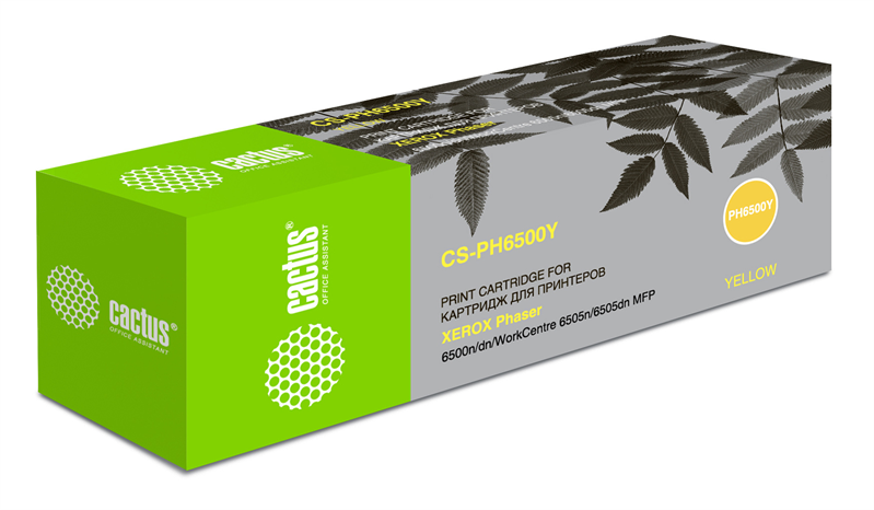 Cactus CS-PH6500Y 106R01603 желтый (2500стр.) для Xerox Phaser 6500/WorkCentre 6505