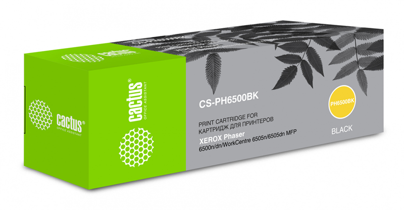 Cactus CS-PH6500BK 106R01604 черный (3000стр.) для Xerox Phaser 6500/WorkCentre 6505