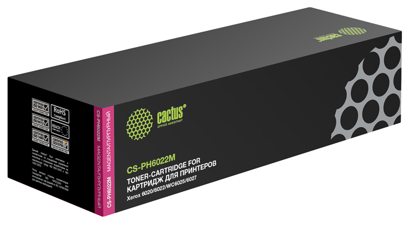 Cactus CS-PH6022M 106R02761 пурпурный (1000стр.) для Xerox Phaser 6020/6022/WC6025/6027