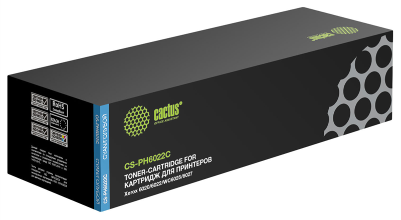 Cactus CS-PH6022C 106R02760 голубой (1000стр.) для Xerox Phaser 6020/6022/WC6025/6027