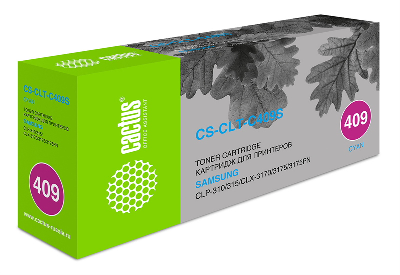 Cactus CS-CLT-C409S CLT-C409S голубой (1000стр.) для Samsung CLP-310/315/CLX-3170/3175/3175FN