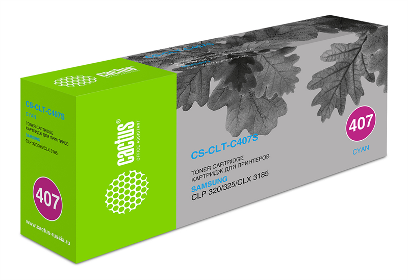 Cactus CS-CLT-C407S CLT-C407S голубой (1000стр.) для Samsung CLP320/320n/325/CLX3185/3185n/3185fn