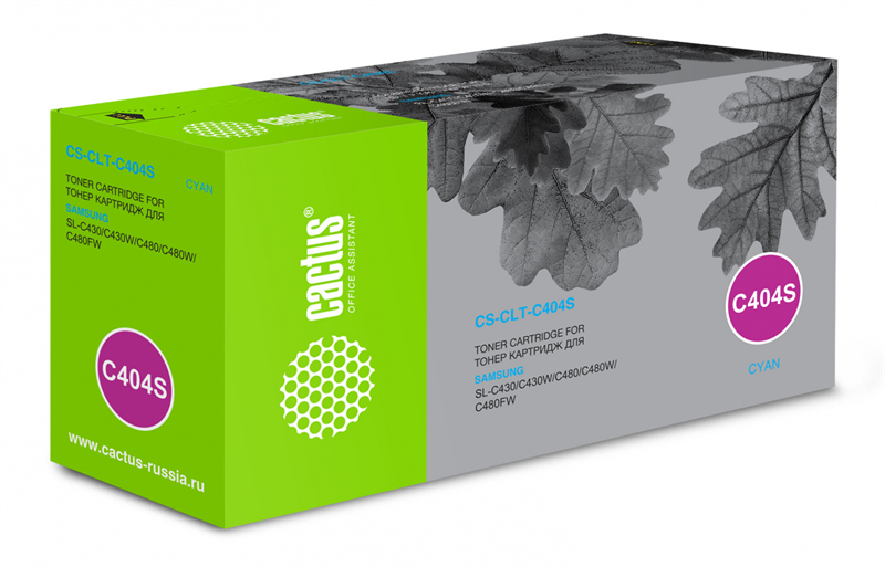 Cactus CS-CLT-C404S CLT-C404S голубой (1000стр.) для Samsung SL-C430/C430W/C480/C480W/C480FW