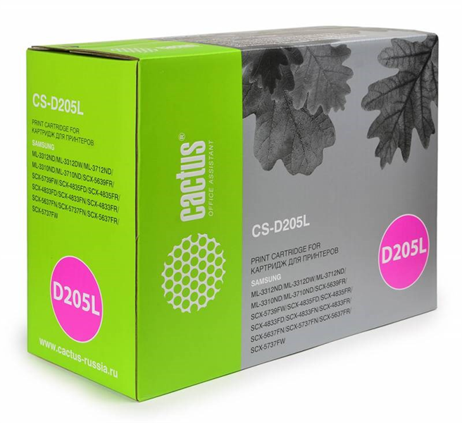 Cactus CS-D205L MLT-D205L черный (5000стр.) для Samsung ML-3310/3710/SCX-5637/4833