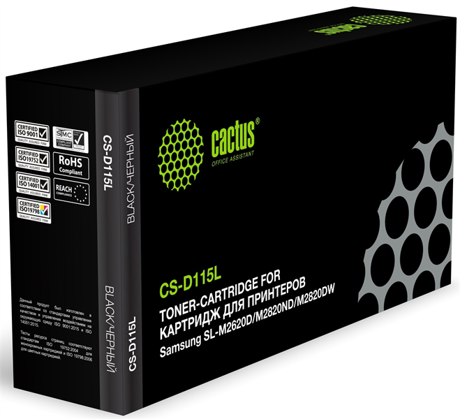 Cactus CS-D115L MLT-D115L черный (3000стр.) для Samsung SL-M2620D/M2820ND/M2820DW