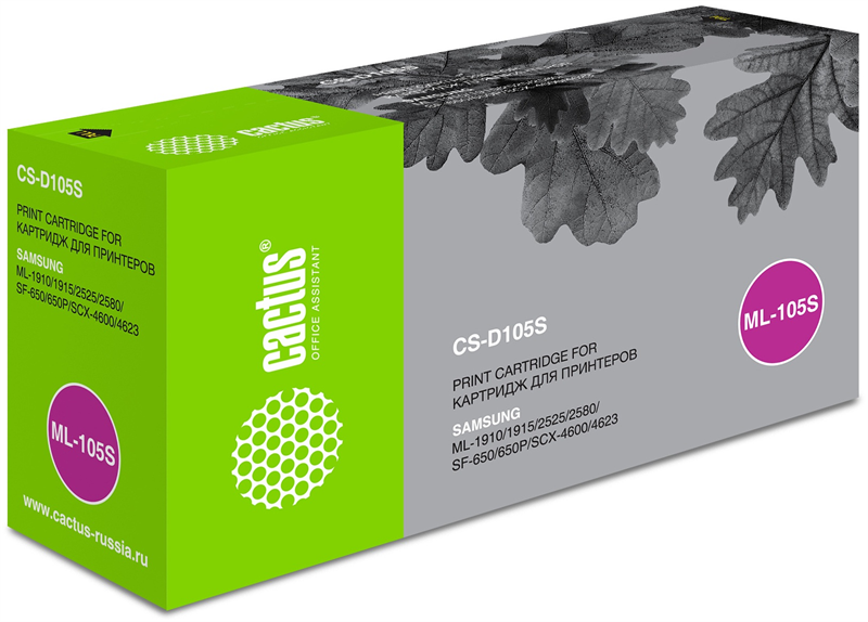 Cactus CS-D105S MLT-D105S черный (1500стр.) для Samsung ML-1910/1915/2525/2580/SCX-4600/4623/SF-650