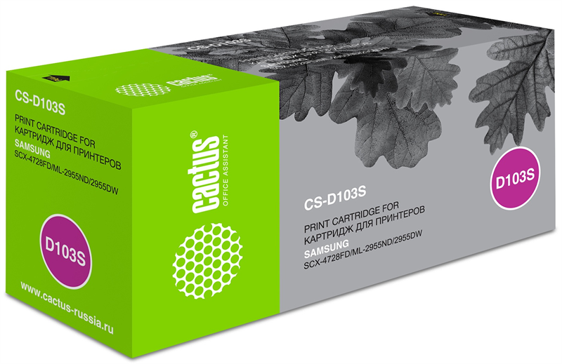 Cactus CS-D103S MLT-D103S черный (1500стр.) для Samsung SCX-4728FD/ML-2955ND/2955DW