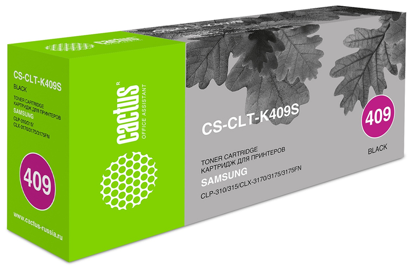 Cactus CS-CLT-K409S CLT-K409S черный (1500стр.) для Samsung CLP-310/315/CLX-3170/3175/3175FN
