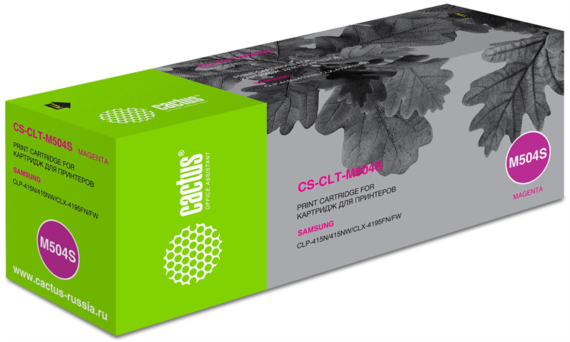 Cactus CS-CLT-M504S CLT-M504S пурпурный (1800стр.) для Samsung CLP-415N/CLX-4195FW/4195FN