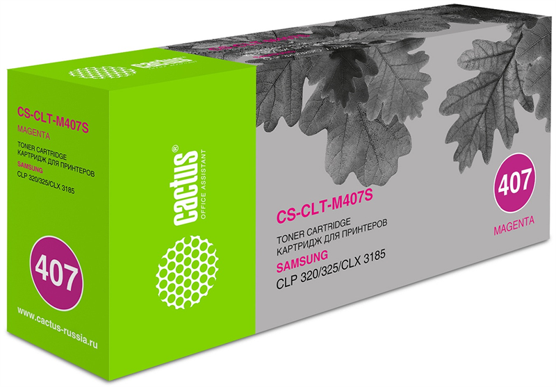 Cactus CS-CLT-M407S CLT-M407S пурпурный (1000стр.) для Samsung CLP320/320n/325/CLX3185/3185n/3185fn