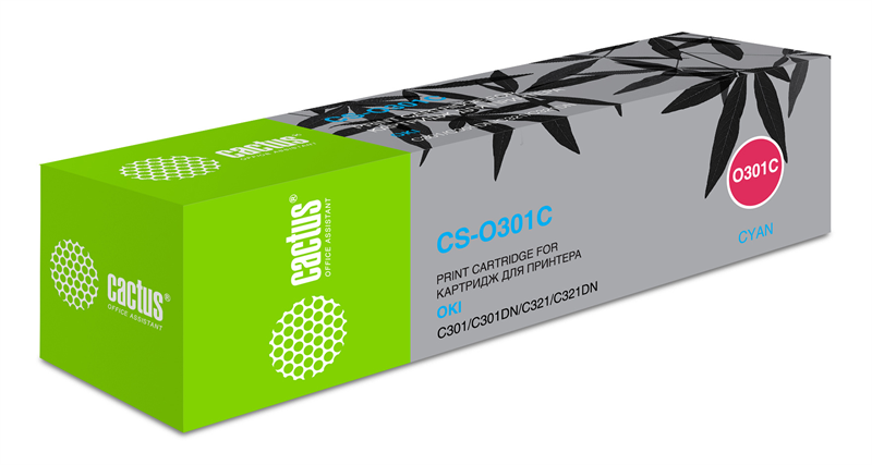 Cactus 44973543 CS-O301C 44973543 голубой (1500стр.) для Oki C301/321