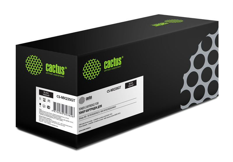 Cactus CS-MX235GT черный (16000стр.) для Sharp AR-5618/5620/5623; MX-M182/M202/M232