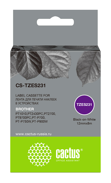 Cactus CS-TZES231 TZe-S231 черный для Brother 1010/1280/1280VP/2700VP