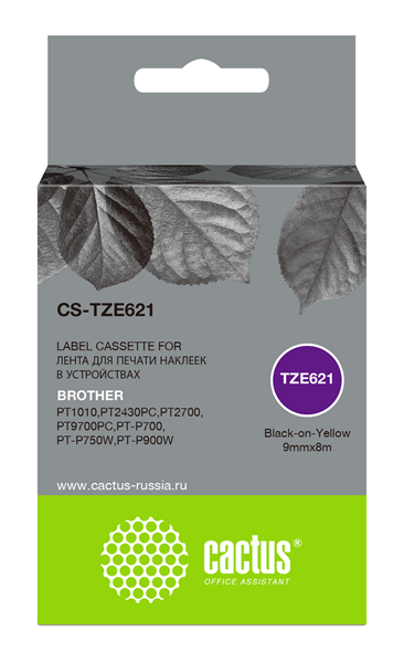 Cactus CS-TZE621 TZe-621 черный для Brother 1010/1280/1280VP/2700VP