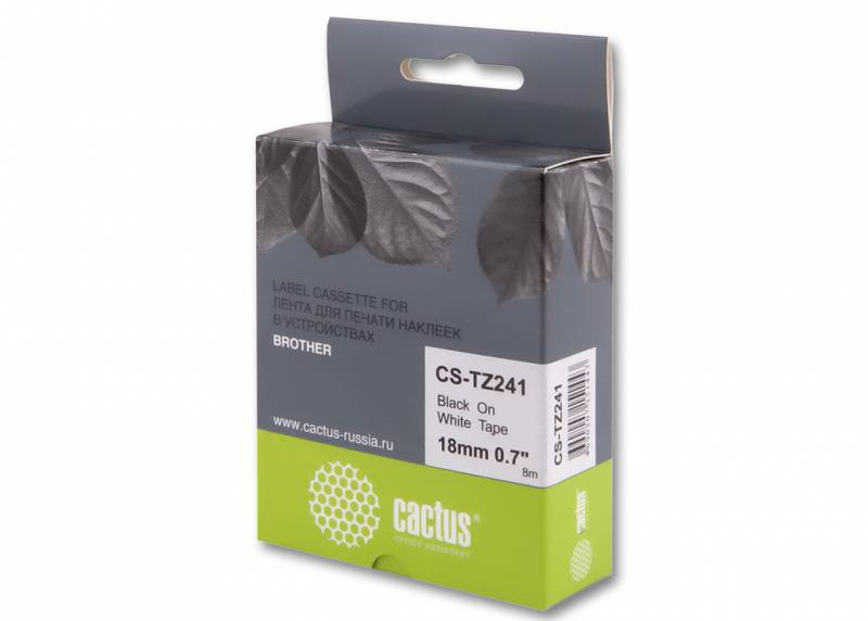 Cactus CS-TZ241 TZe-241 черный для Brother 1230/1280/1280VP/2700VP