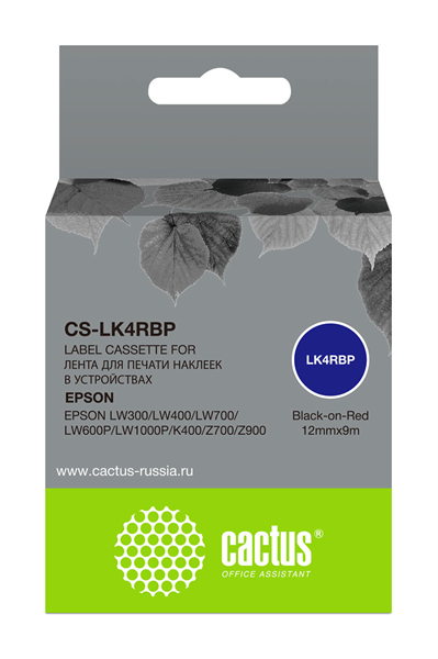 Cactus CS-LK4RBP черный для Epson LW300/LW400/LW700/LW600P/LW1000P/K400/Z700/Z900