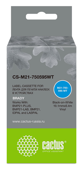 Cactus CS-M21-750595WT черный для Brady BMP21-PLUS/BMP21-LAB