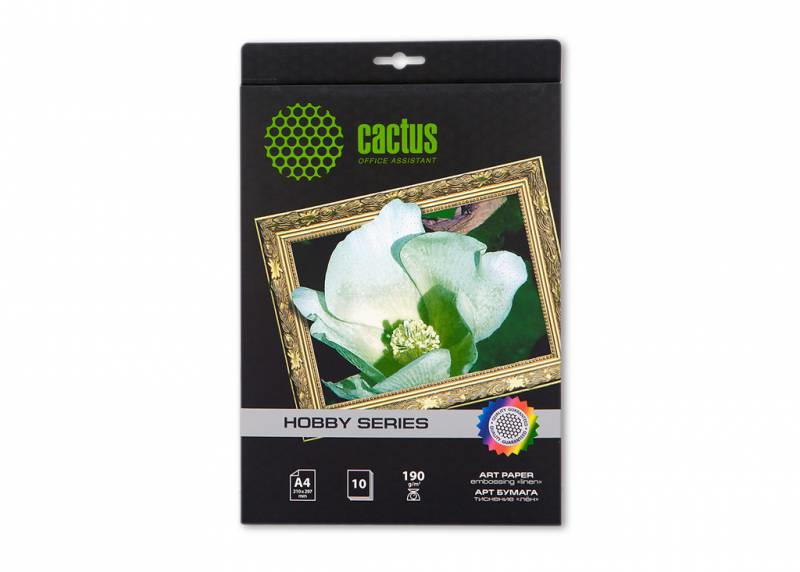 Cactus CS-DA419010L A4/190г/м2/10л./белый матовое лён для струйной печати