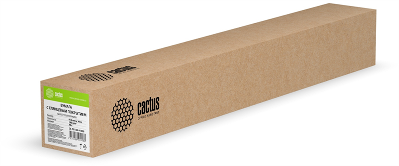 Cactus CS-PG180-91430 36"(A0) 914мм-30м/180г/м2/белый глянцевое для струйной печати втулка:50.8мм (2")
