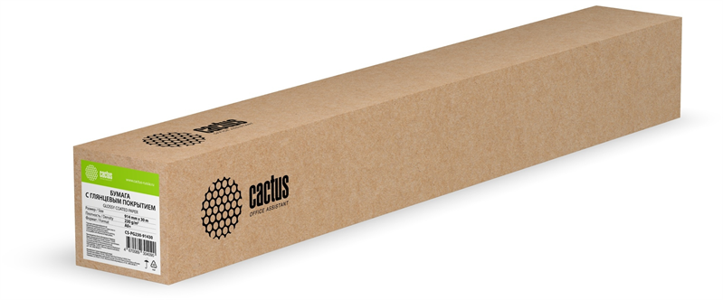 Cactus CS-PG230-91430 36"(A0) 914мм-30м/230г/м2/белый глянцевое универсальная (с покрытием) втулка:50.8мм (2")