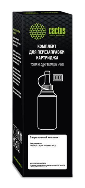 Cactus CS-RK-CE505A черный флакон 120гр. (в компл.:чип) для принтера HP LJ P2055/P2035/400/M401/M425