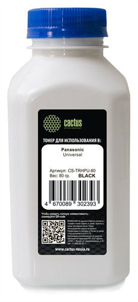 Cactus CS-TRHPU-80 черный флакон 80гр. для принтера Panasonic Universal