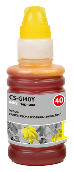Cactus CS-GI40Y GI-40 желтый 70мл для Canon Pixma G5040/G6040/GM2040