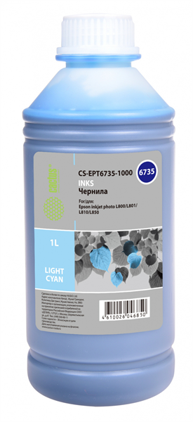 Cactus CS-EPT6735-1000 T6735 светло-голубой 1000мл для Epson L800/L810/L850/L1800