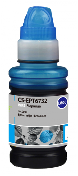 Cactus CS-EPT6732 T6732 голубой 100мл для Epson Epson L800/L810/L850/L1800