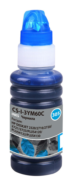 Cactus CS-I-3YM60C №305 голубой 100мл для HP DeskJet 2710/2120/2721/2722/2723