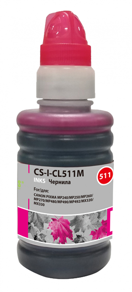 Cactus CS-I-CL511M пурпурный 100мл для Canon Pixma MP240/MP250/MP260/MP270/MP480